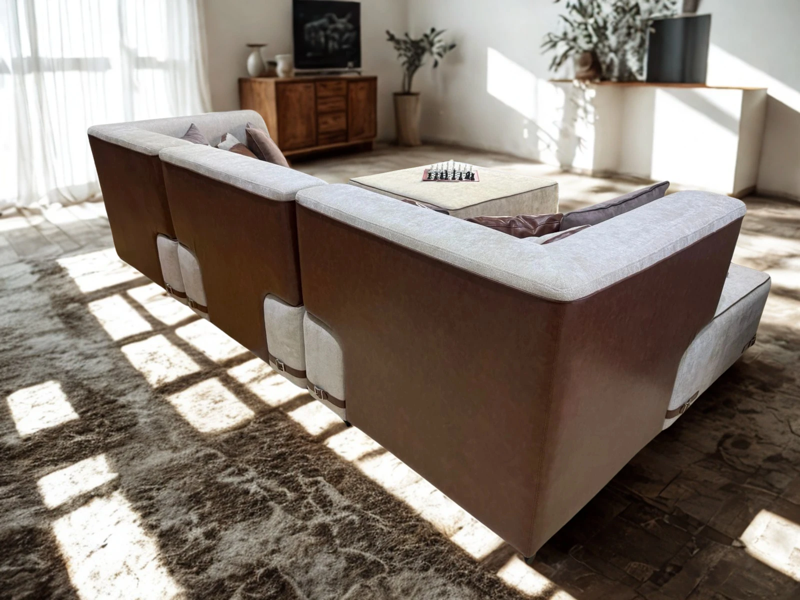 Rincón modular blanco vista 2