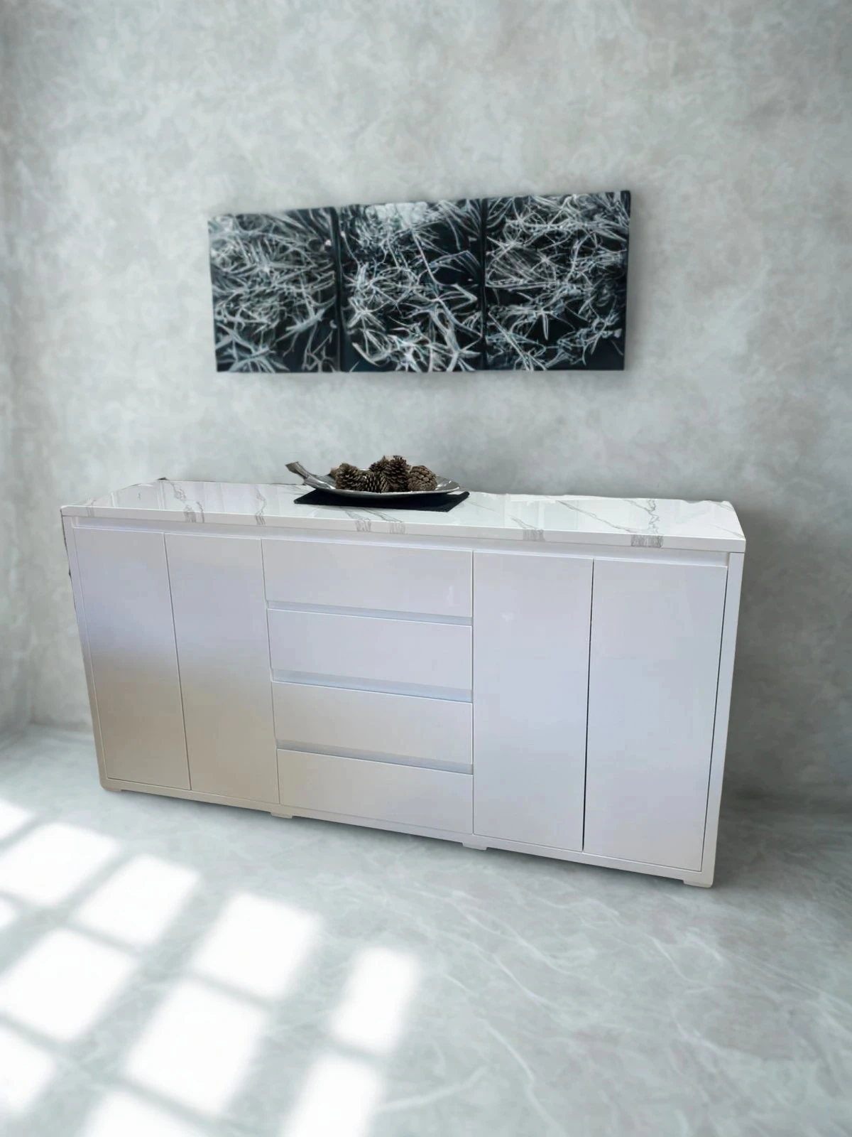 Vajillero Mármol Premium vista frontal